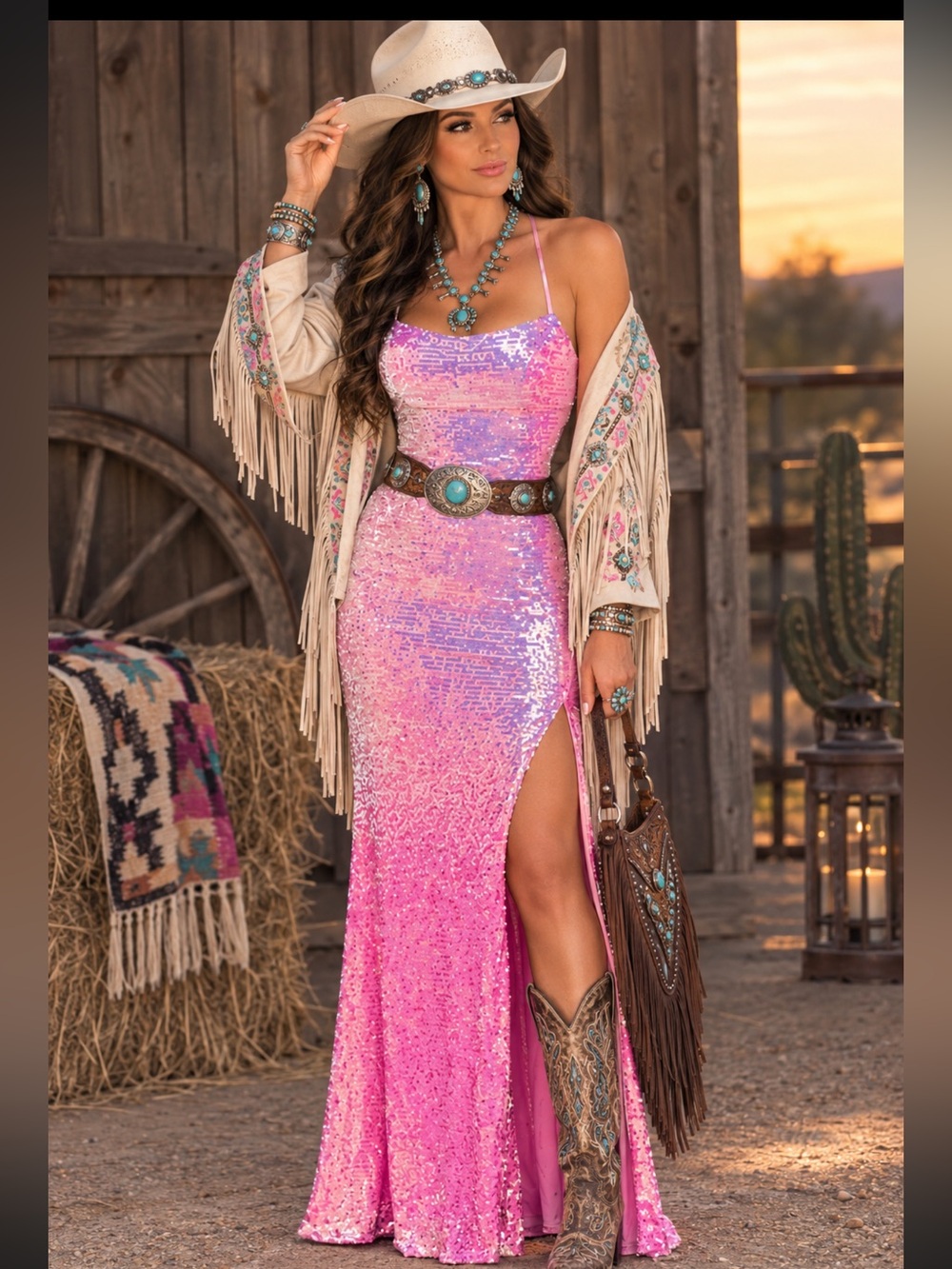 Ombré Sequin Lace-Up Back Gown
Jump Apparel